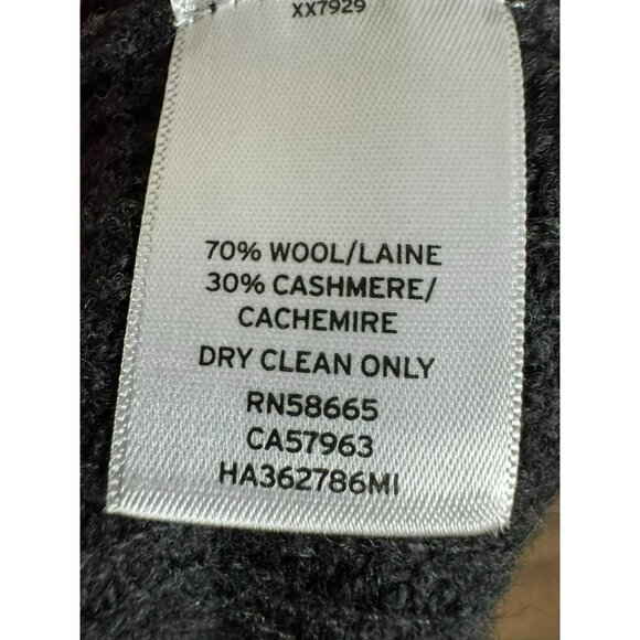 Halogen Women's Poncho Cashmere Wool One Size Gray Turtleneck Old Money - Picture 6 of 9